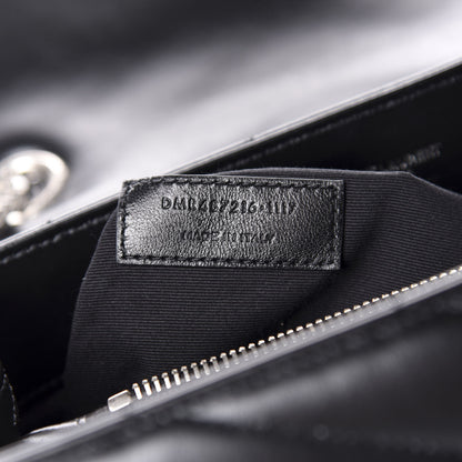 Saint Laurent Calfskin Y Quilted Monogram Medium Loulou Chain Satchel Black 10 of 11