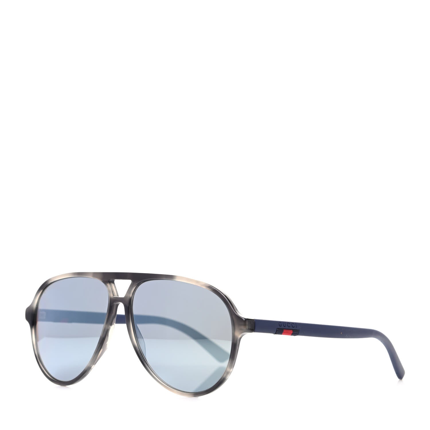 Gucci Acetate Web Aviator Sunglasses GG0423SA Blue 1 of 8