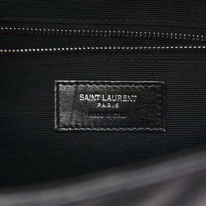 Saint Laurent Grain De Poudre Textured Mixed Matelasse Large Triquilt Monogram Satchel Black 7 of 10