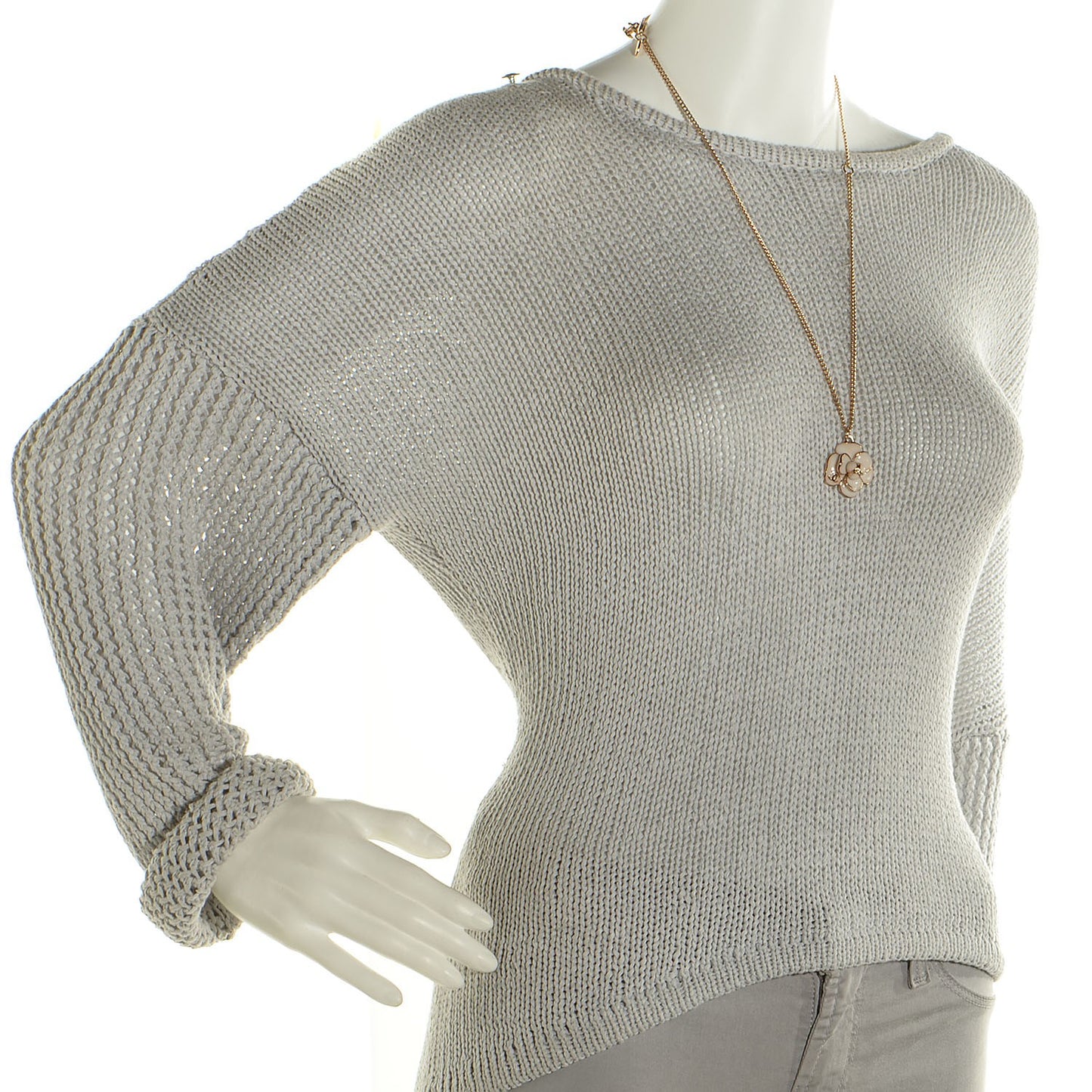 Enamel CC Camellia Necklace Gold