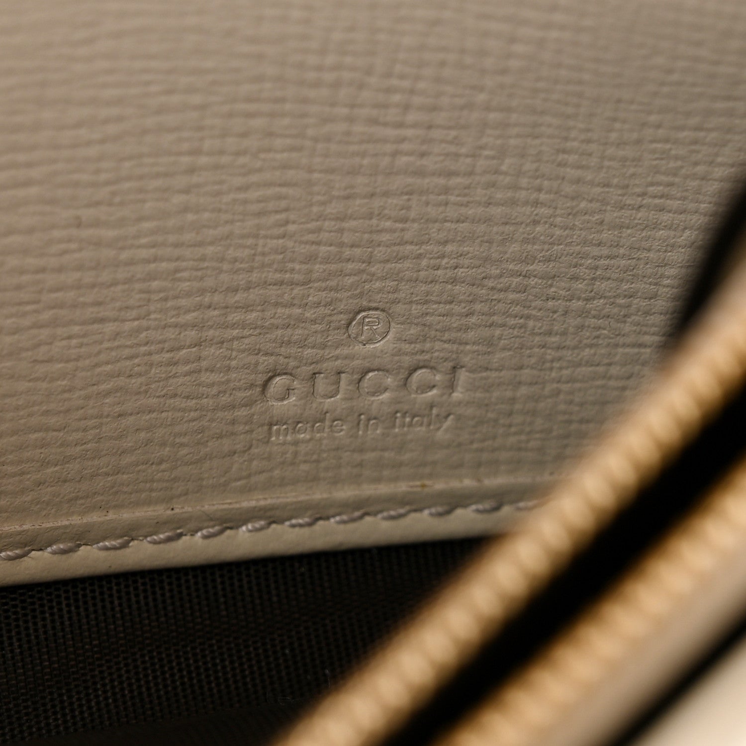 Gucci GG Supreme Monogram Azalea Calfskin Horsebit 1955 Wallet On Chain Beige Ebony Mystic White 6 of 11