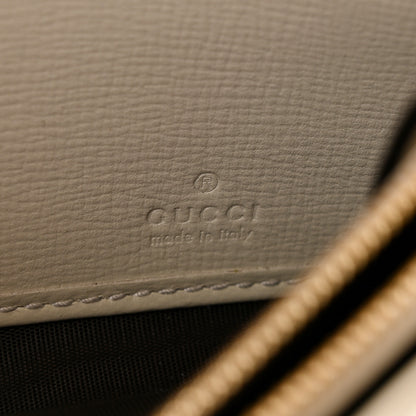 Gucci GG Supreme Monogram Azalea Calfskin Horsebit 1955 Wallet On Chain Beige Ebony Mystic White 6 of 11