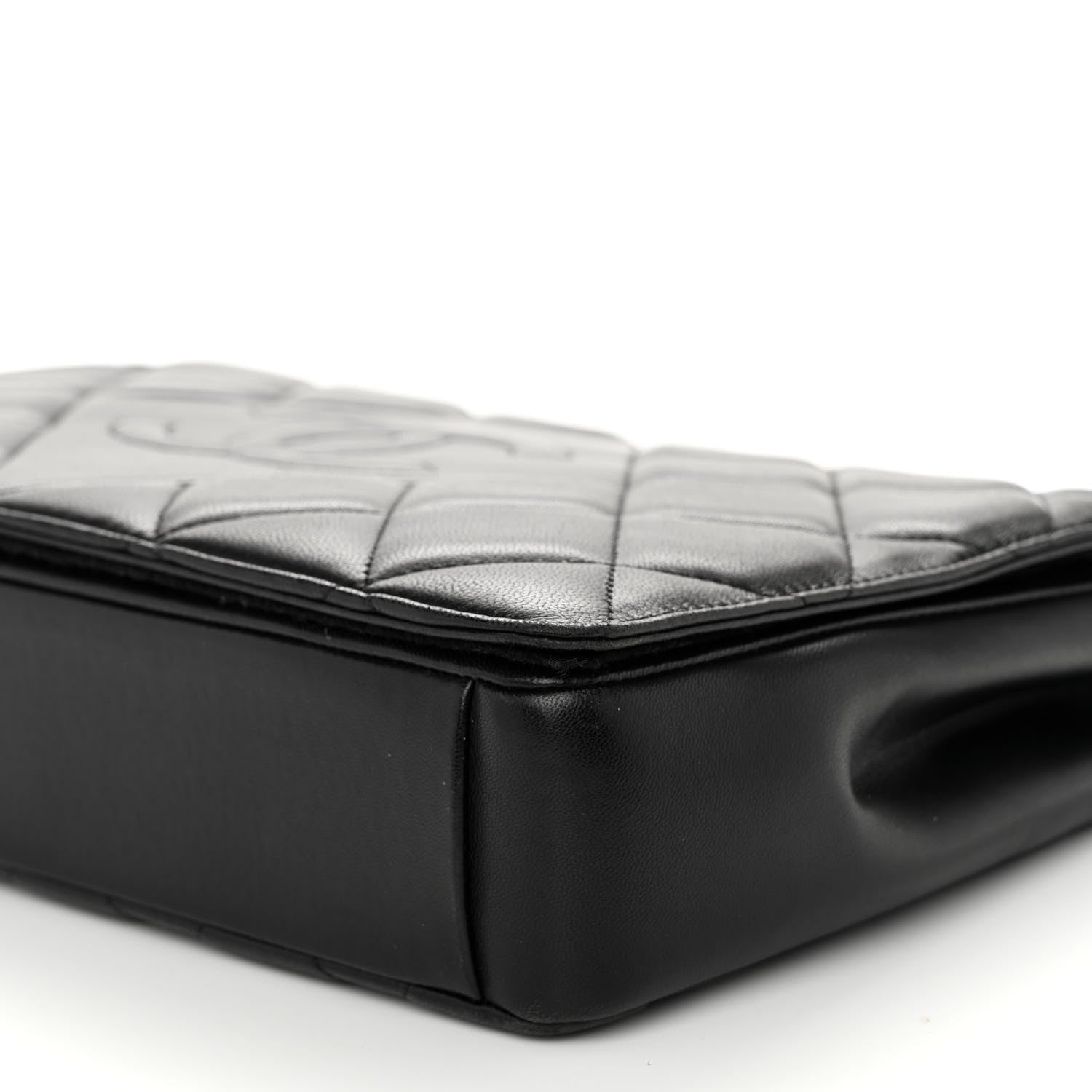 Chanel Lambskin Quilted Medium Diamond CC Flap Black 9 of 9