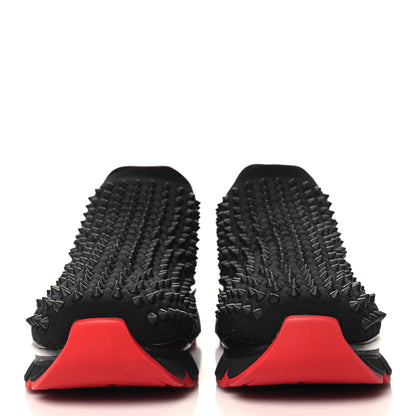 Christian Louboutin Neoprene Mens Spike Sock Flat Sneakers 43 Black 3 of 10