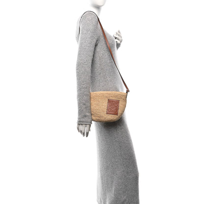 Loewe Calfskin Raffia Paulas Ibiza Pochette Bag Natural Tan 2 of 10