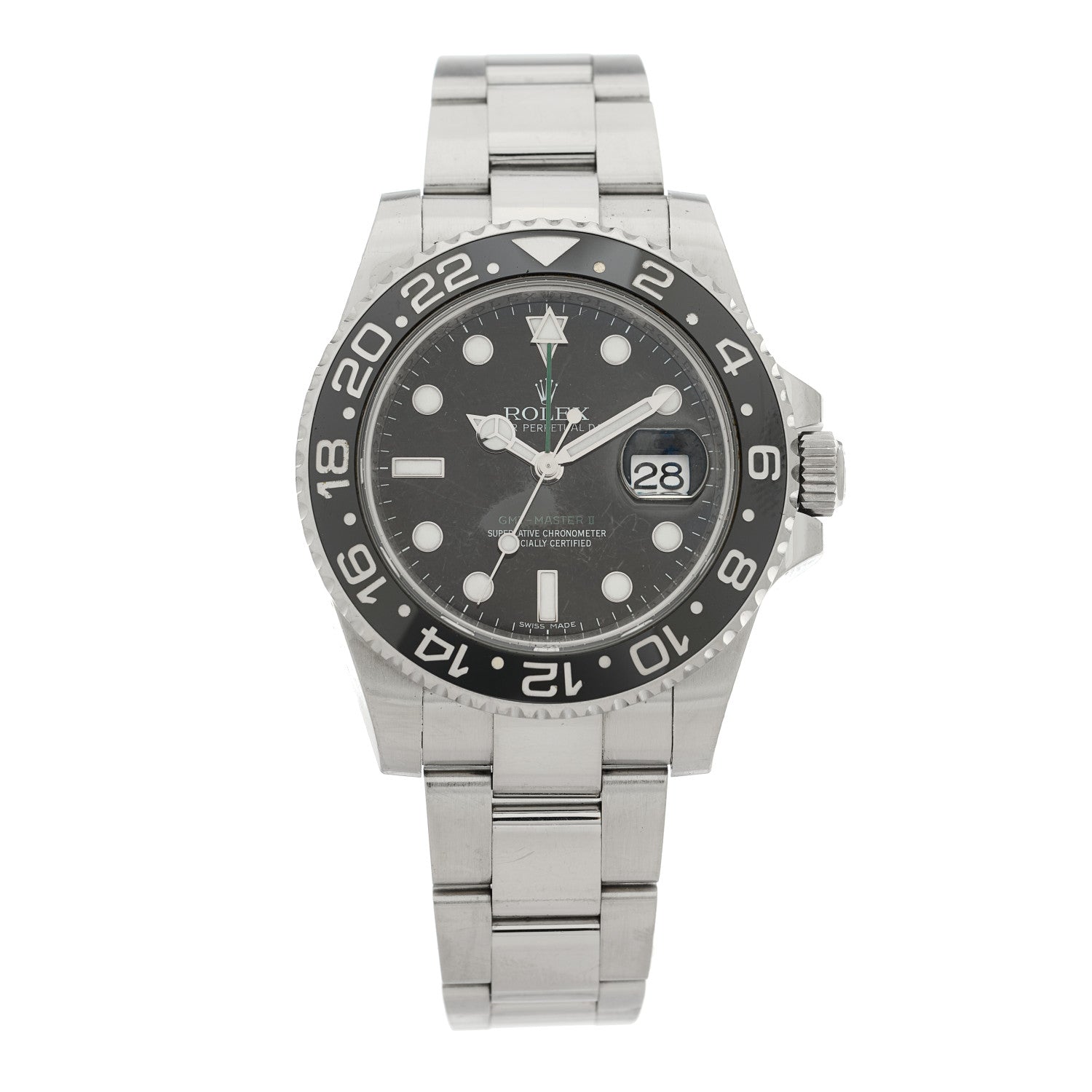 Rolex Stainless Steel 40mm Oyster Perpetual Date GMT Master II Watch Black 116710LN 1 of 4