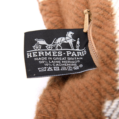 Hermes Wool Cashmere Avalon Pillow PM Ecru Camel 3 of 3