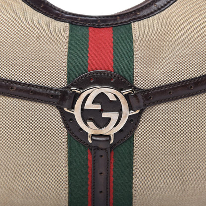Gucci Canvas Web GG Reins Hobo Brown 10 of 10