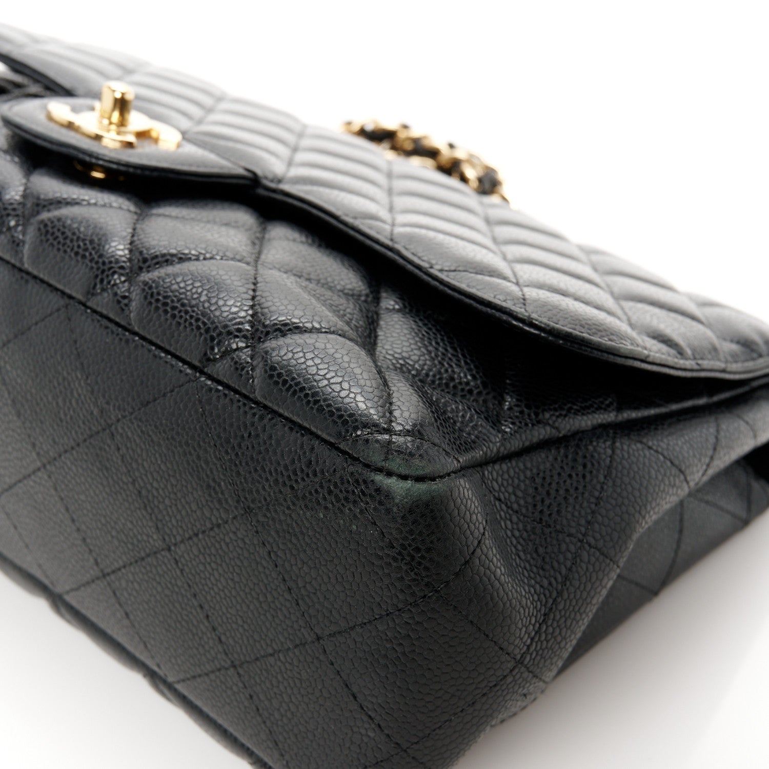 Chanel Caviar Quilted Jumbo Single Flap Black 12 of 14