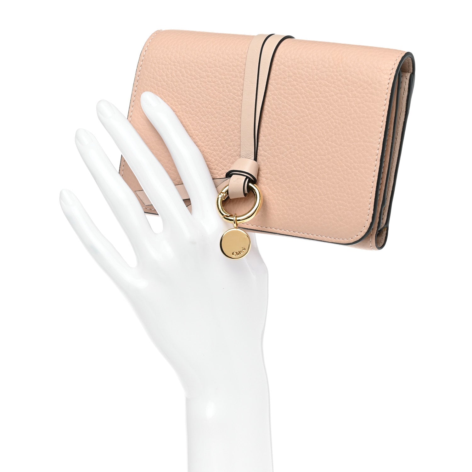 Chloe Calfskin Alphabet Compact Wallet Blush Nude 2 of 10