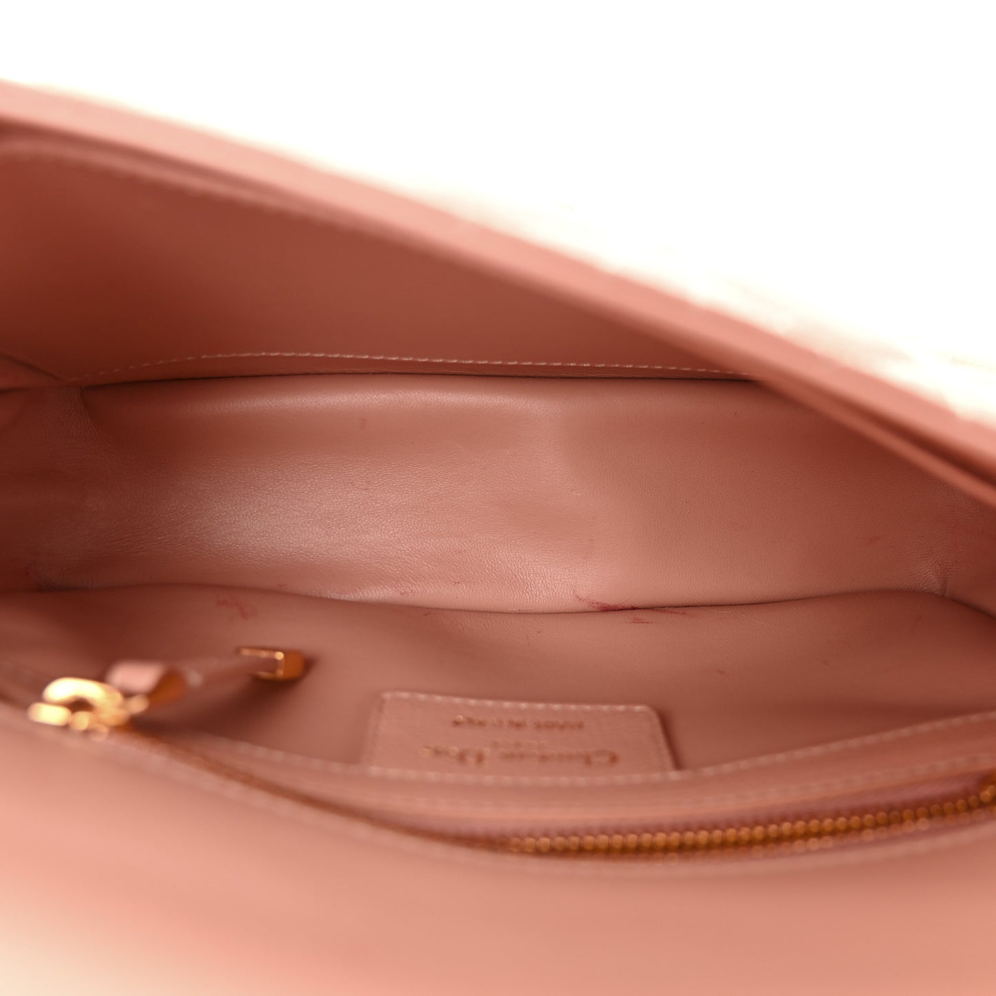 Grained Calfskin Cannage Small Caro Bag Rose De Vents