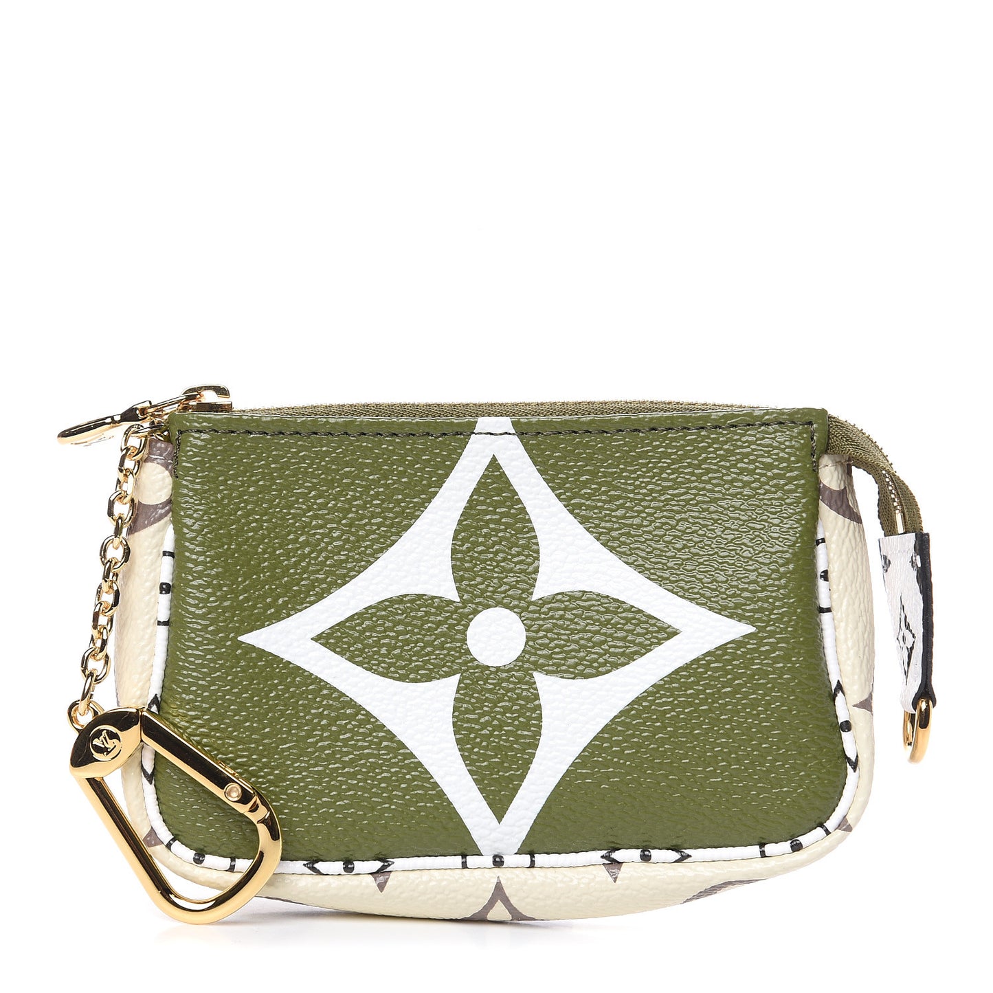 Monogram Giant Micro Pochette Accessories Kaki White