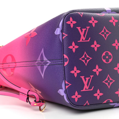 Louis Vuitton Monogram Giant Spring In The City Neverfull MM Midnight Fuchsia 9 of 10