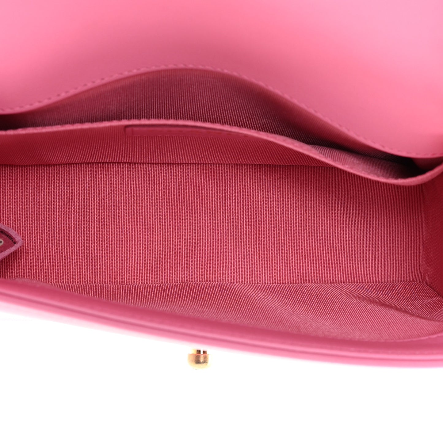 Calfskin Quilted Small Boy Flap Pink