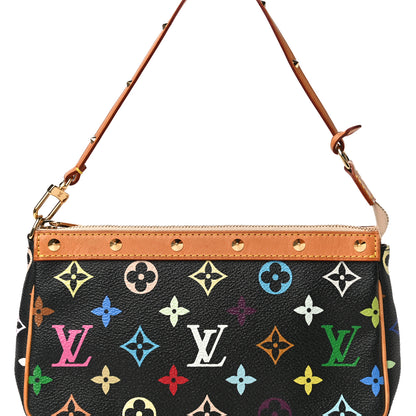 Louis Vuitton Monogram Multicolor Pochette Accessories Black 8 of 12