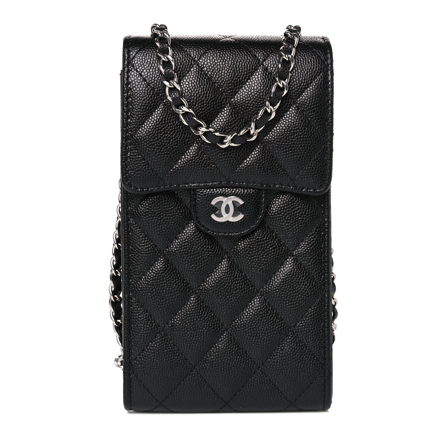 Chanel Caviar Quilted Classic Phone Holder Black 1 of 11