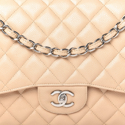 Chanel Caviar Quilted Jumbo Double Flap Beige Clair 11 of 14