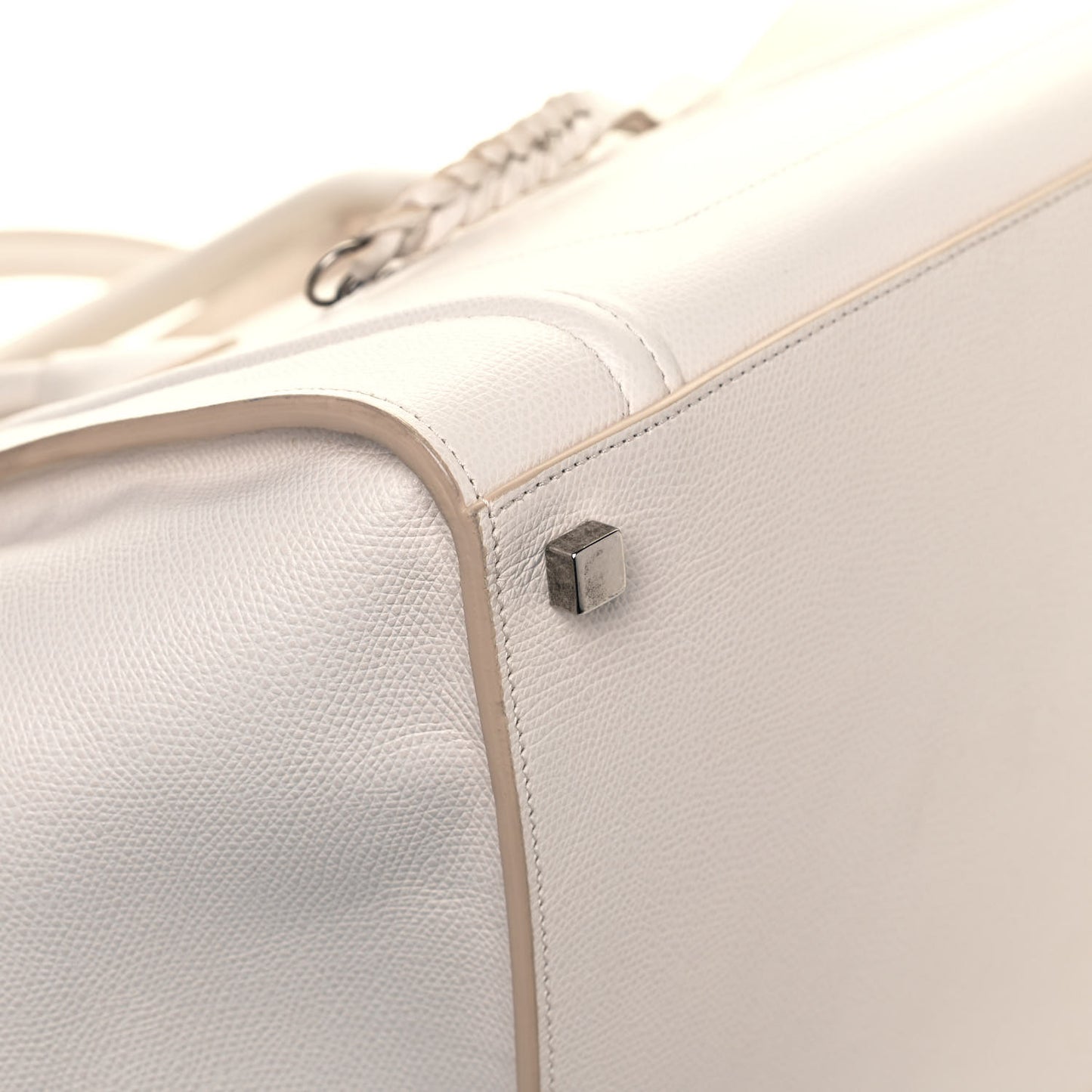 Grained Calfskin Medium Phantom Luggage Cream