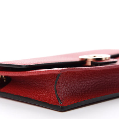 Gucci Dollar Calfskin Interlocking G Chain Wallet Red 6 of 11