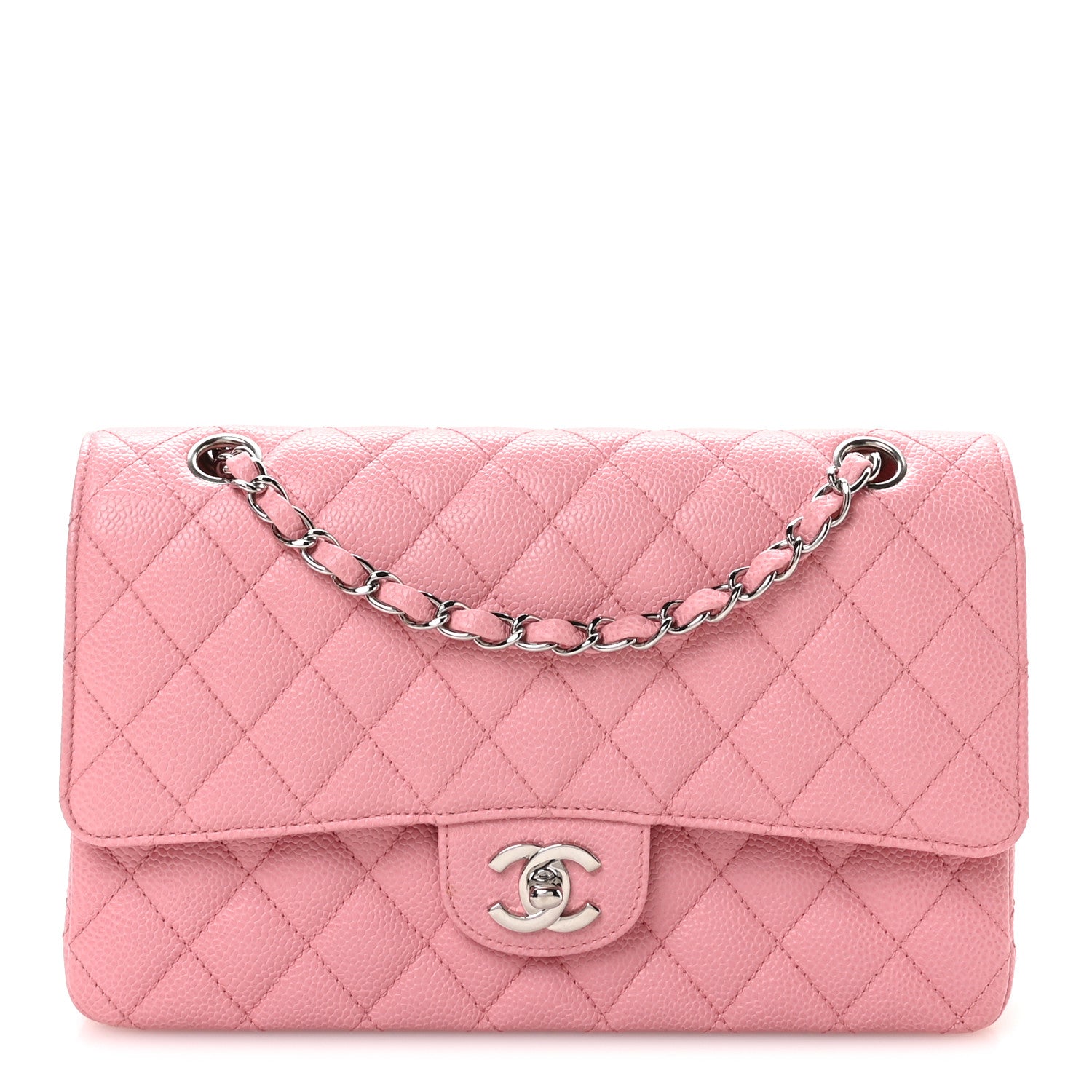 Chanel Caviar Quilted Medium Double Flap Pink 1 of 11