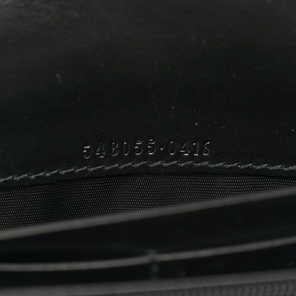 Gucci Guccissima Signature Crystal Cat Flap Wallet Black 6 of 8