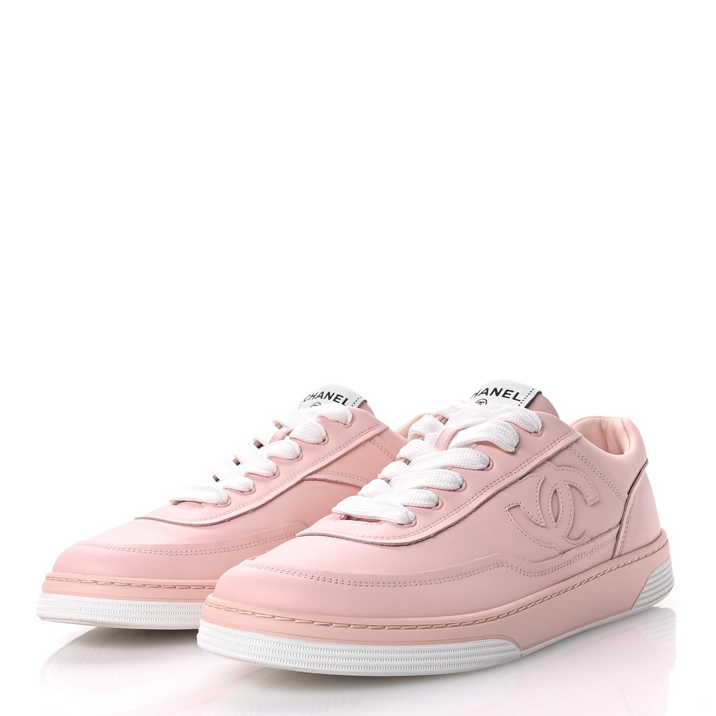 Calfskin CC Womens Sneakers 41 Light Pink