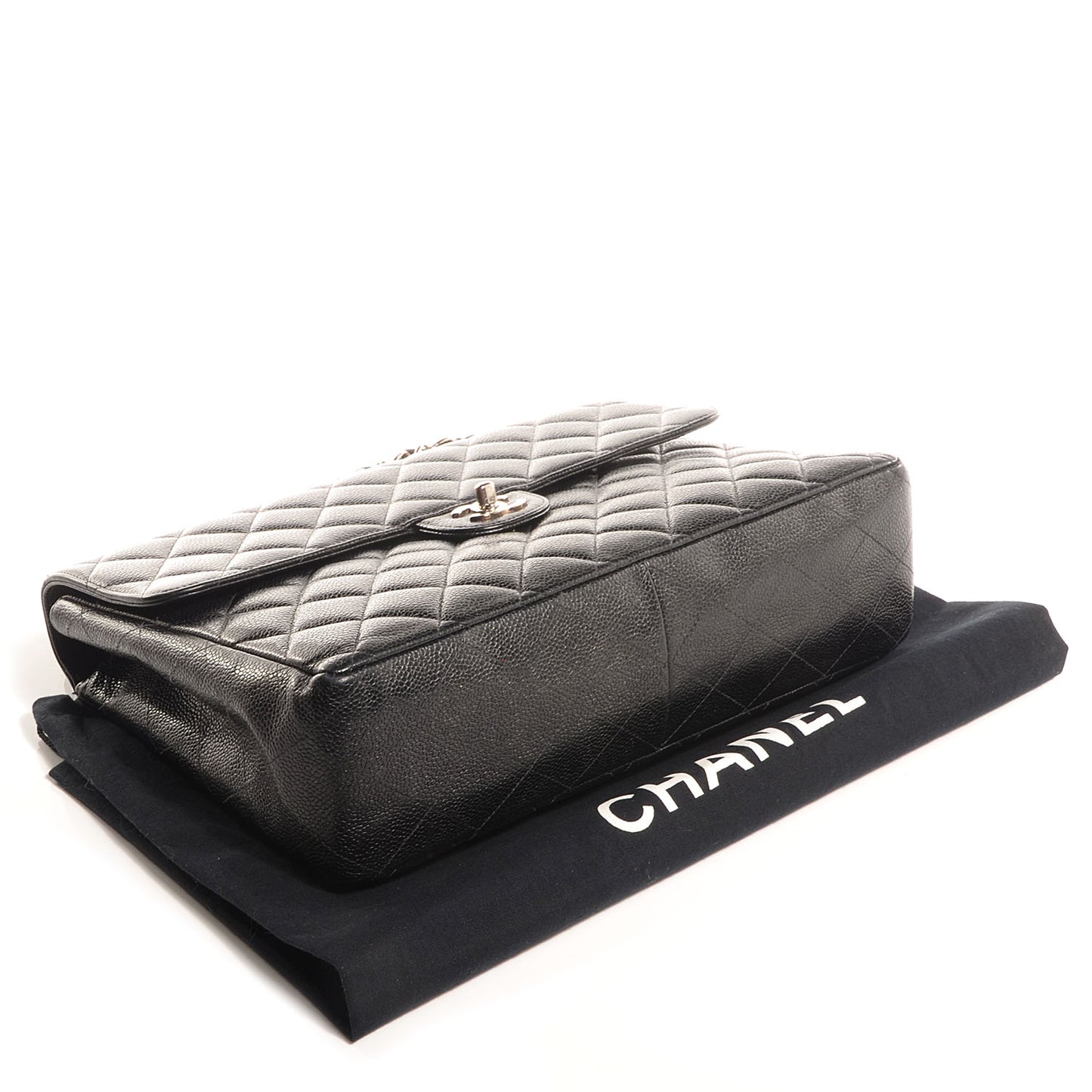 Caviar Jumbo Single Flap Black