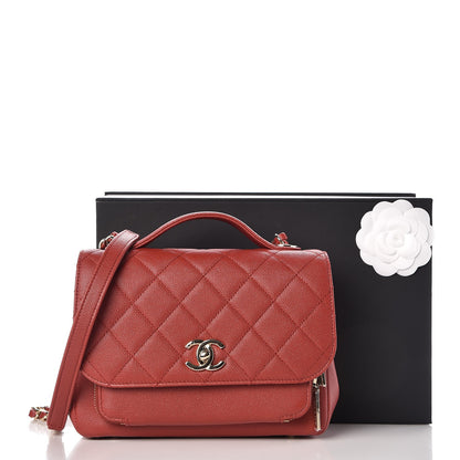 Chanel Caviar Quilted Medium Business Affinity Flap Dark Red 9 of 9