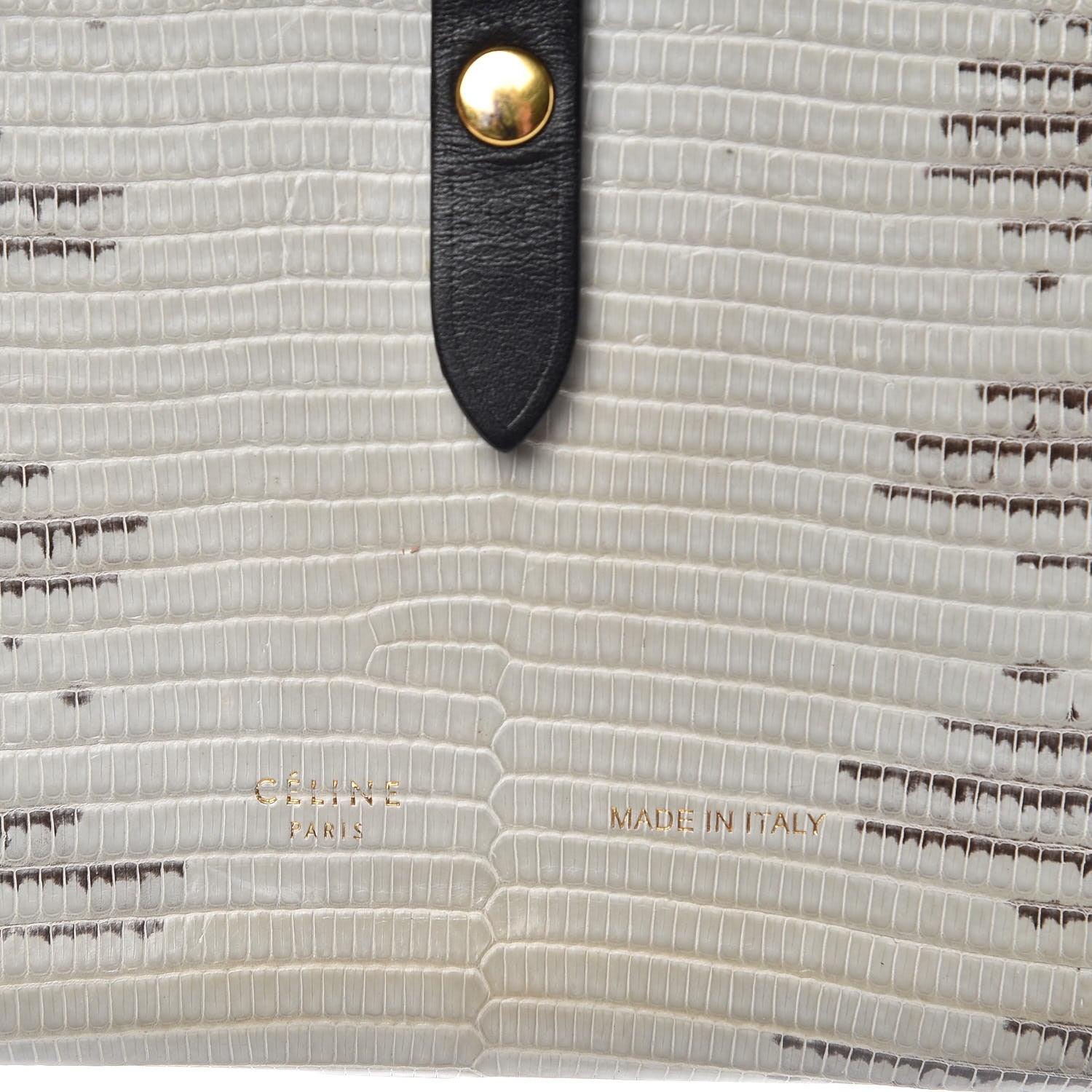 Celine Lizard Calfskin Large Multifunction Strap Wallet Natural 6 of 7