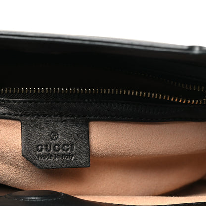 Gucci Nappa Bamboo Web Small Nymphaea Top Handle Bag Black 6 of 10