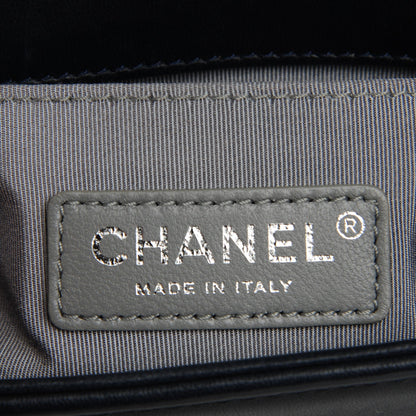 Chanel Velvet Quilted Mini Boy Flap Navy 6 of 8