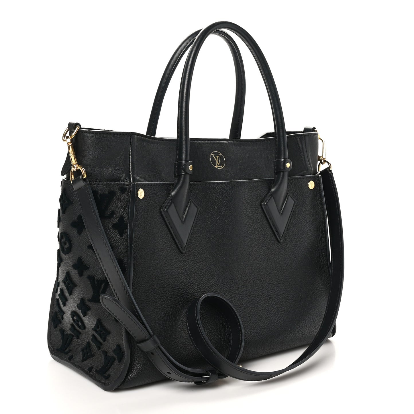 Calfskin Monogram Tufting On My Side Black