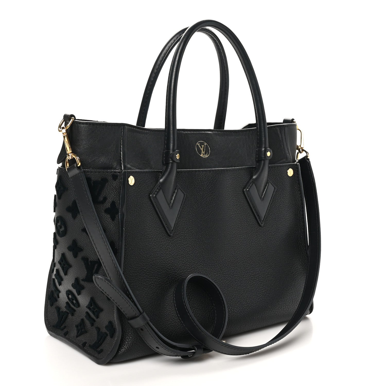 Louis Vuitton Calfskin Monogram Tufting On My Side Black 3 of 9