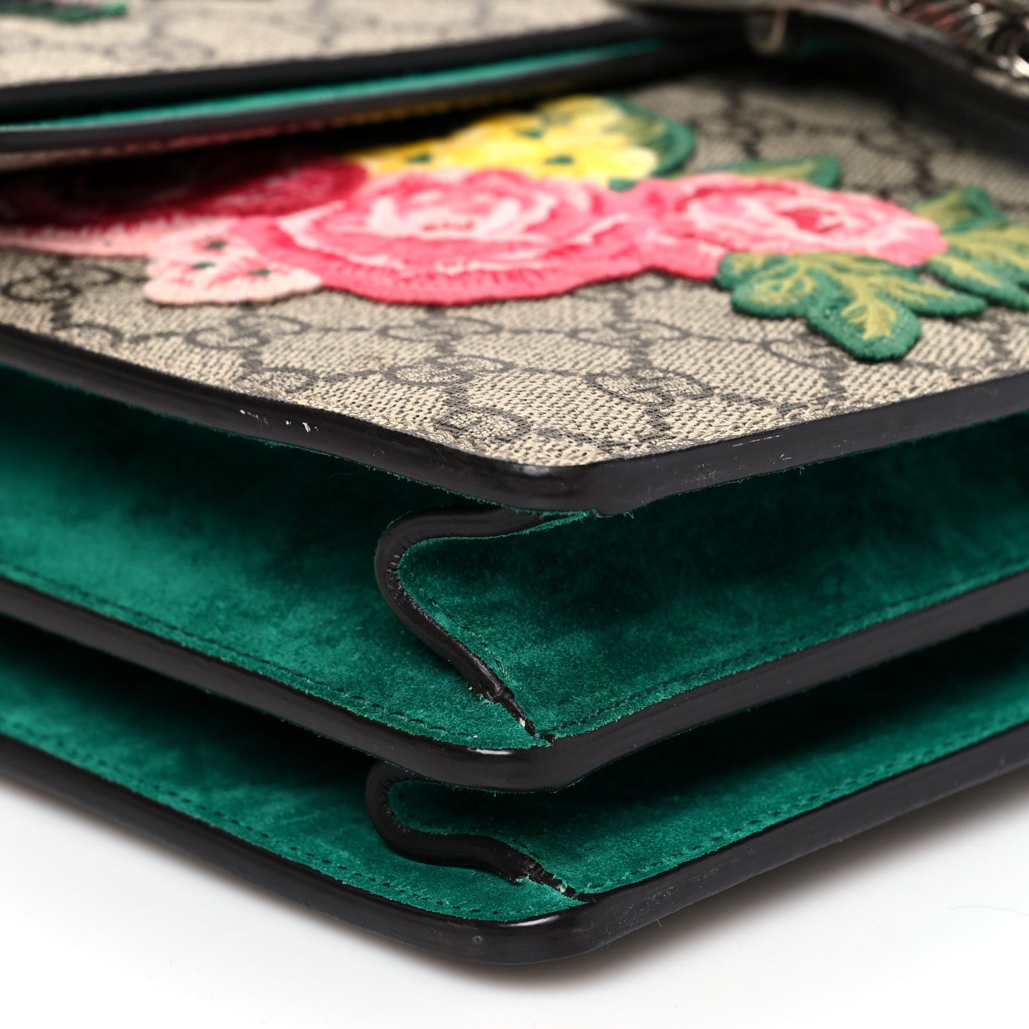 Gucci GG Supreme Monogram Embroidered Medium Dionysus Shoulder Bag Emerald 8 of 10