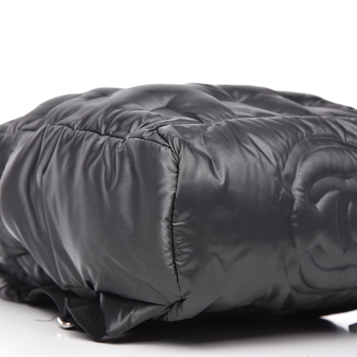 Nylon Embossed Small Doudoune Backpack Black