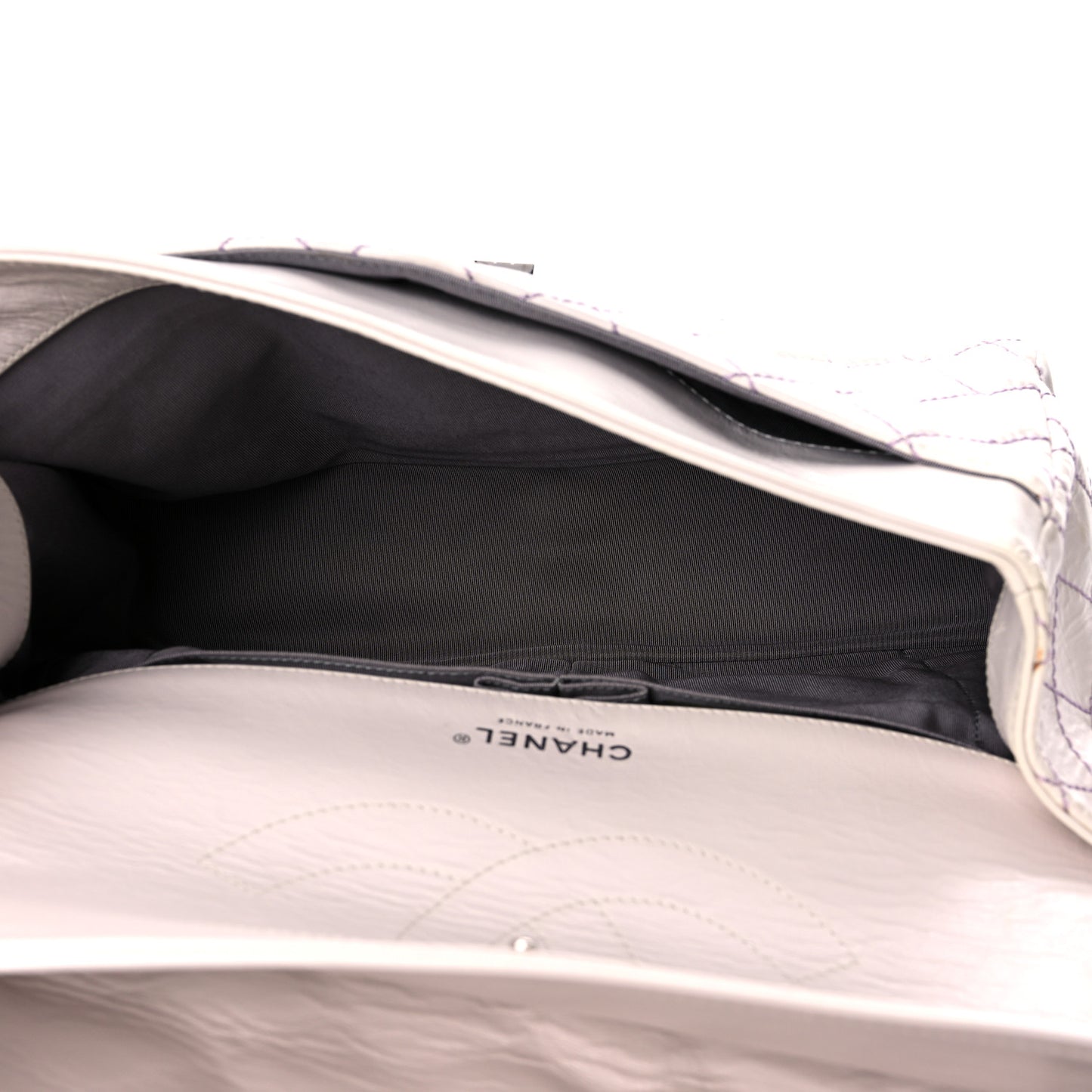 Calfskin Quilted Surpique 2.55 Reissue Flap White