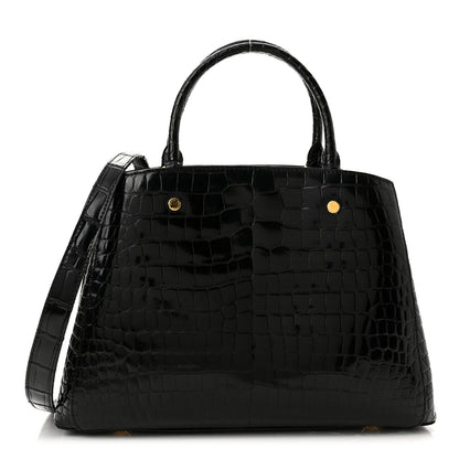 Louis Vuitton Crocodile Brilliant Montaigne MM Black 1 of 8