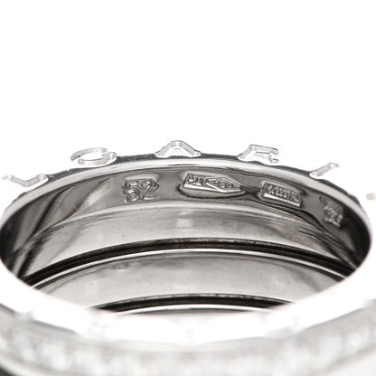 Bulgari 18K White Gold Diamond B.Zero1 Four-Band Pave Ring 52 6 4 of 6