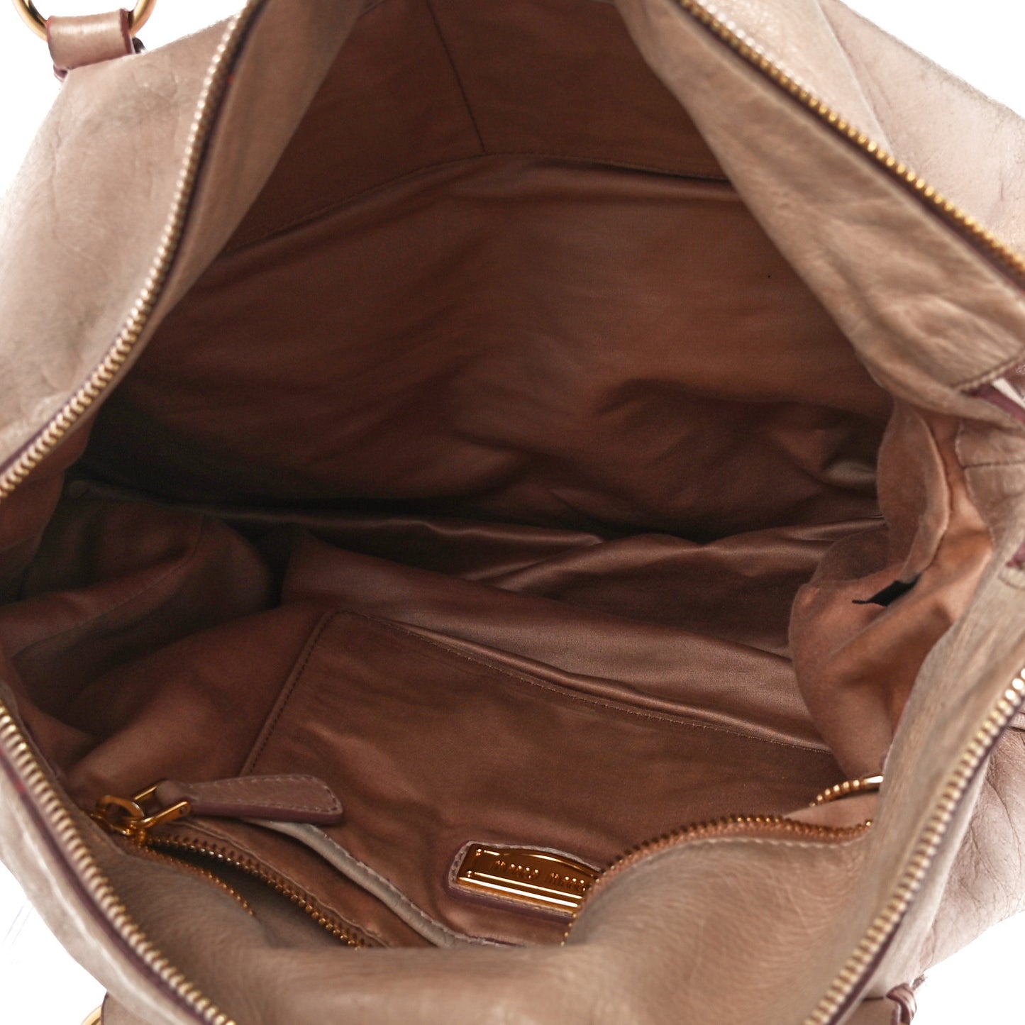 Vitello Lux Large Bow Bag Mughetto