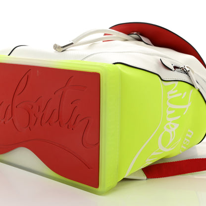 Christian Louboutin Calfskin Explorafunk Backpack Bianco Fluo Yellow 9 of 10