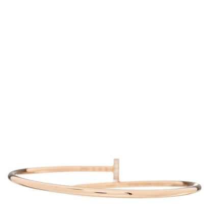 Cartier 18K Pink Gold Diamond Small Juste Un Clou Bracelet 16 2 of 3