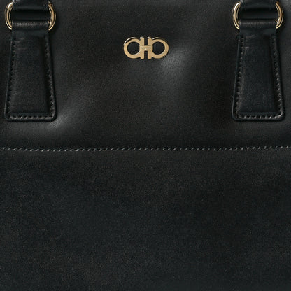 Salvatore Ferragamo Calfskin Beky Tote Black 7 of 9