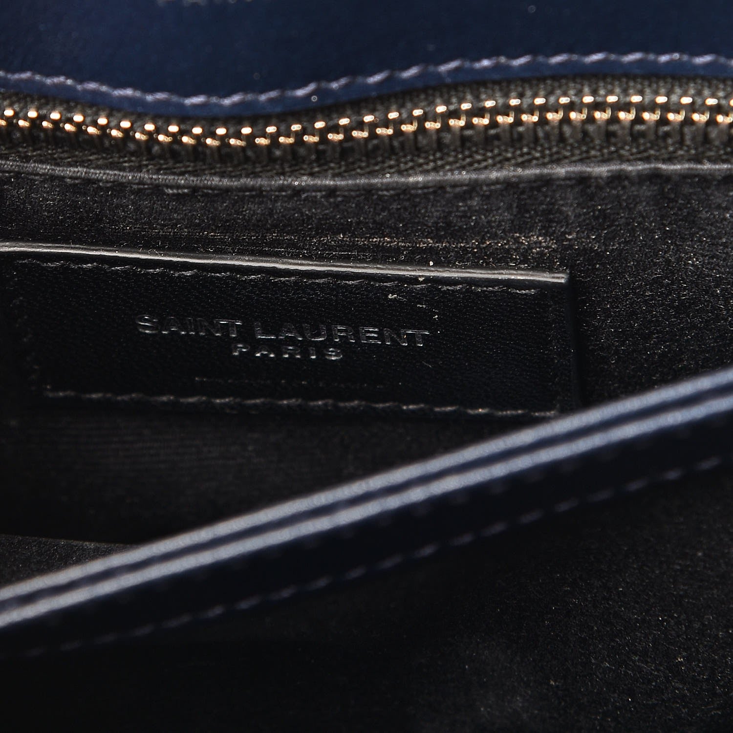 Saint Laurent Calfskin Y Quilted Monogram Toy Loulou Chain Satchel Medium Blue 6 of 8
