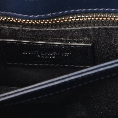 Saint Laurent Calfskin Y Quilted Monogram Toy Loulou Chain Satchel Medium Blue 6 of 8