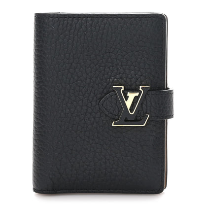 Louis Vuitton Taurillon Capucines Vertical Compact Wallet Black 1 of 7