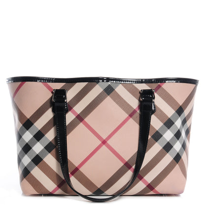 Burberry Supernova Check Small Nickie Tote Black 1 of 7