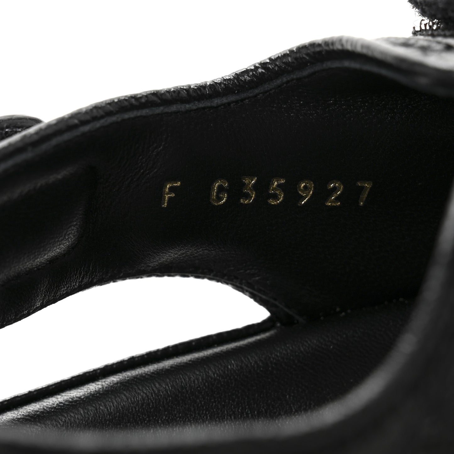 Grained Calfskin Velcro Dad Sandals 38 Black