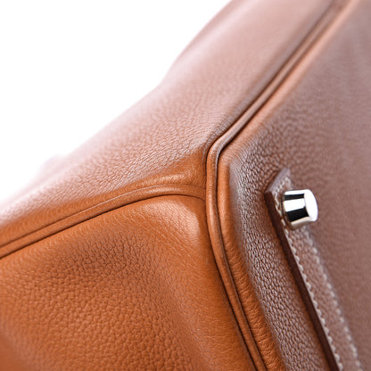 Hermes Natural Barenia Faubourg Birkin 35 Fauve 44 of 46