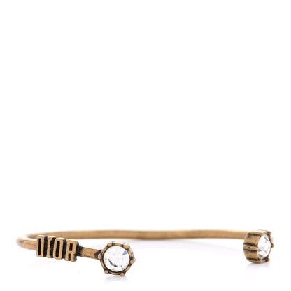 Christian Dior Metal Dior Crystal Bracelet Cuff Gold 1 of 6