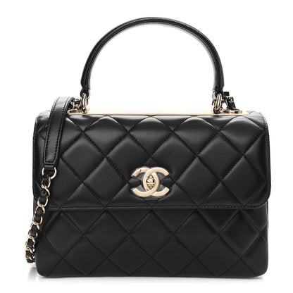Chanel Lambskin Quilted Small Trendy CC Dual Handle Flap Bag Black 1 of 11